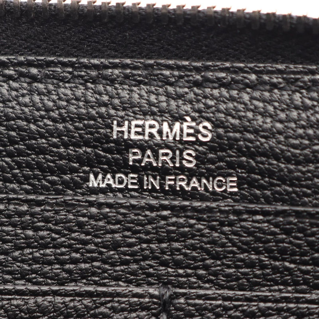 Hermes Round Wallet Azap Long Classic Black Leather — view 4