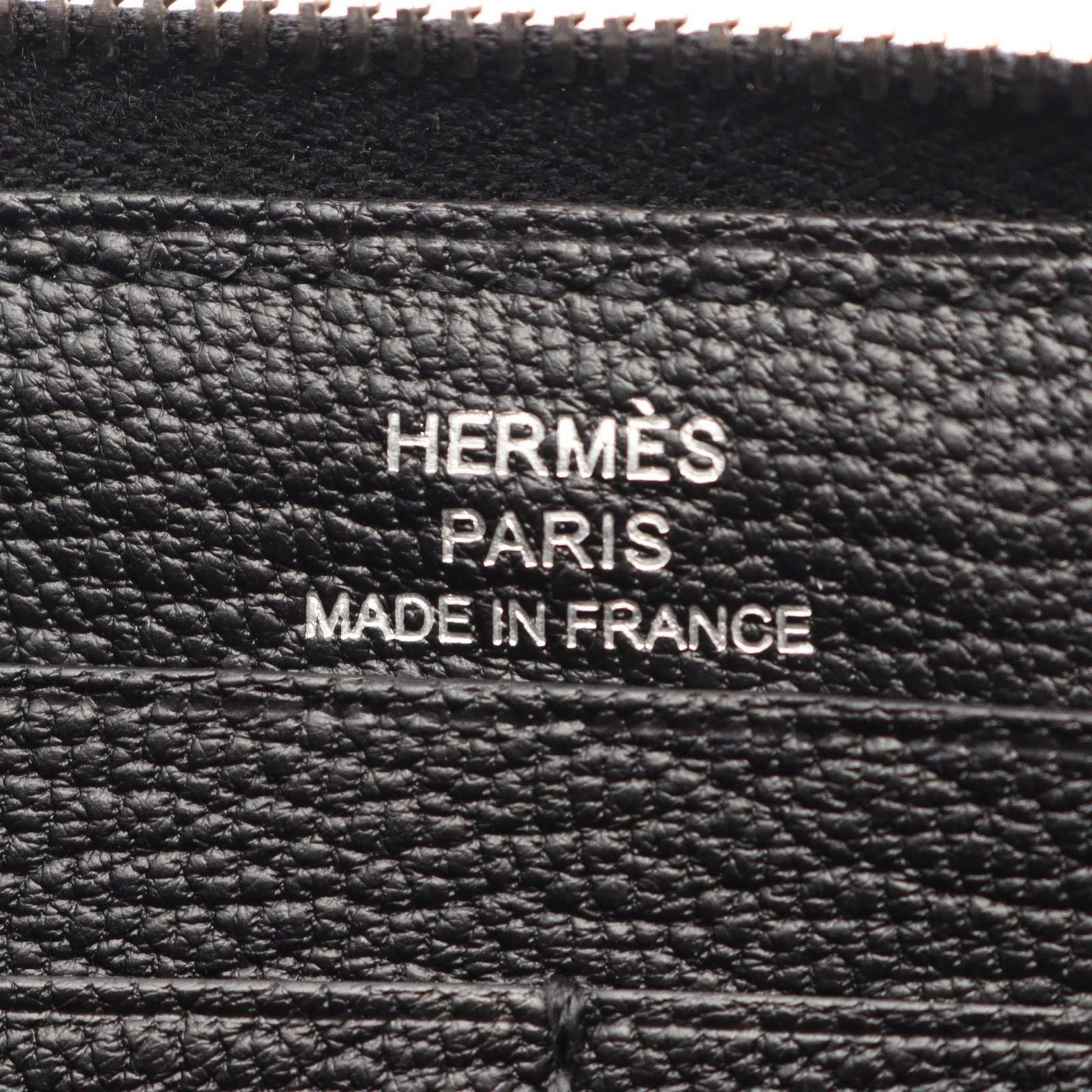 Hermes Round Wallet Azap Long Classic Black Leather — view 4