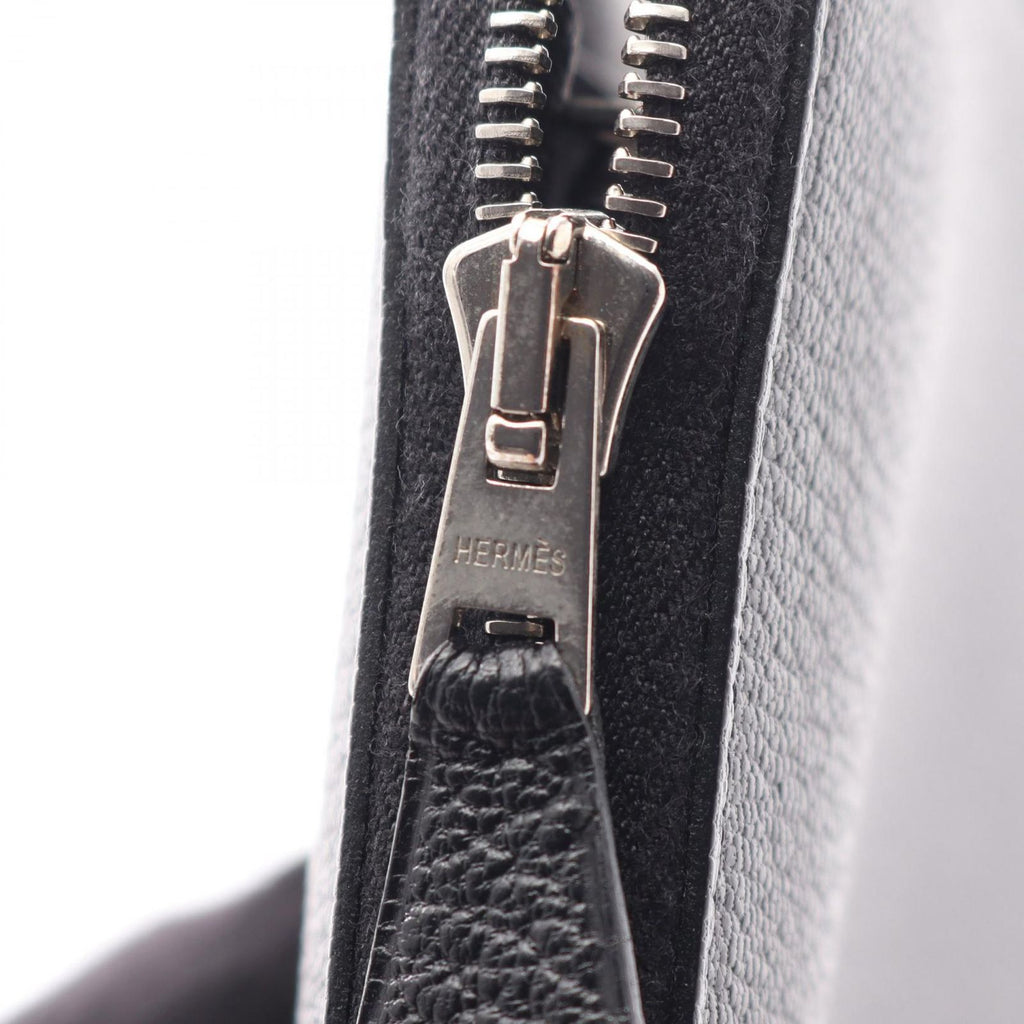 Hermes Round Wallet Azap Long Classic Black Leather — view 7