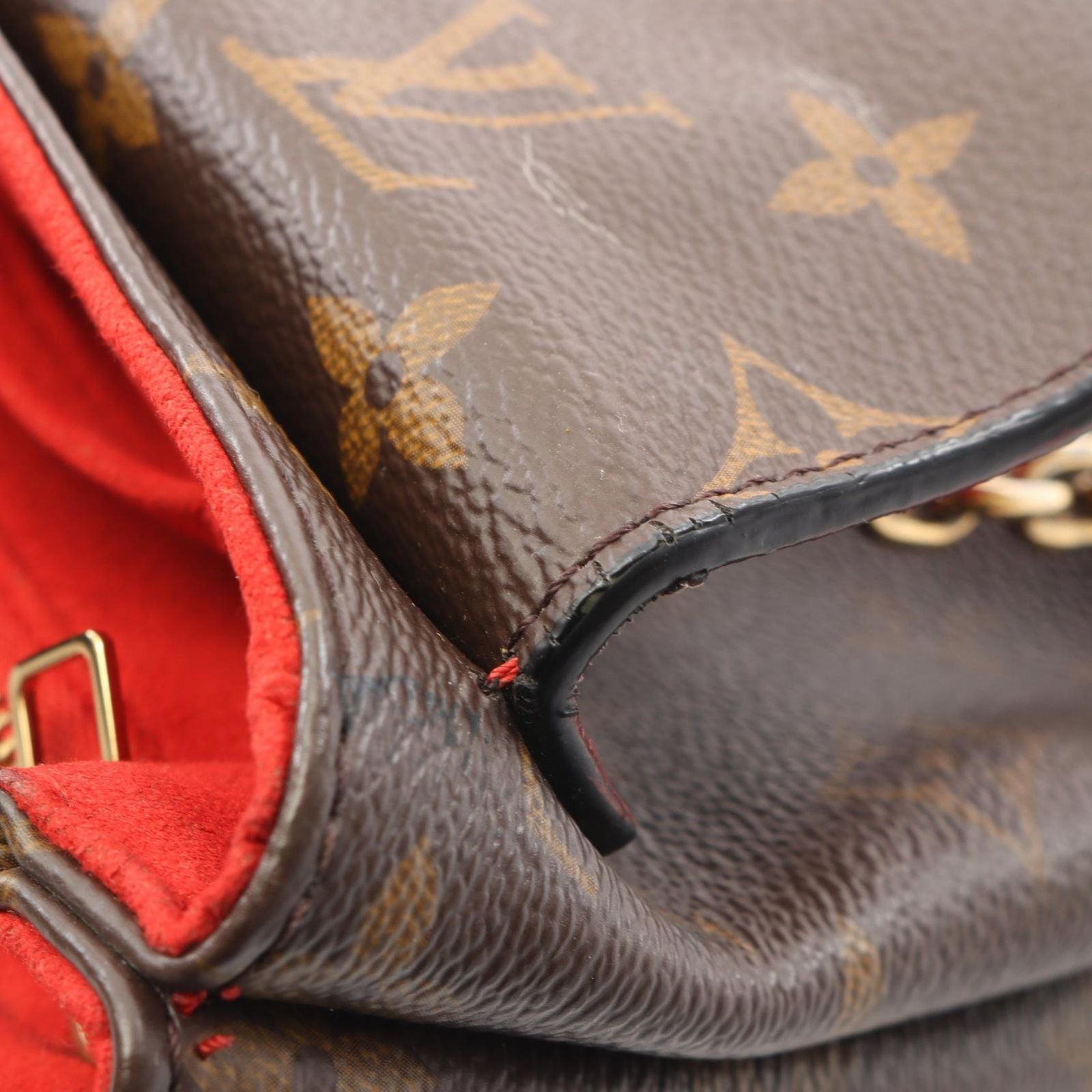 Louis Vuitton Shoulder Bag Saint Placide Monogram Cerise Canvas Leather — view 8