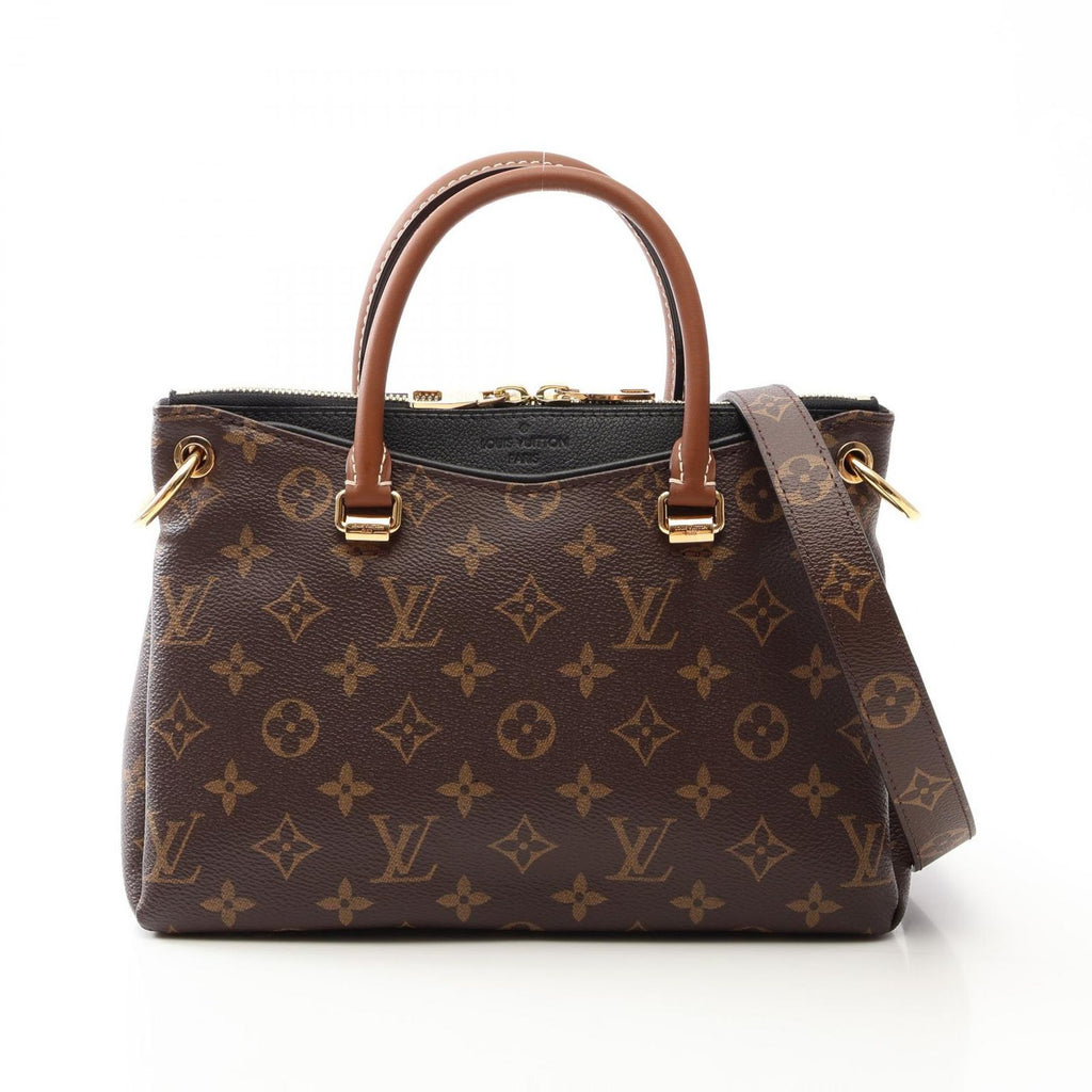 Louis Vuitton Handbag Pallas BB Monogram Noir 2-Way Canvas Leather