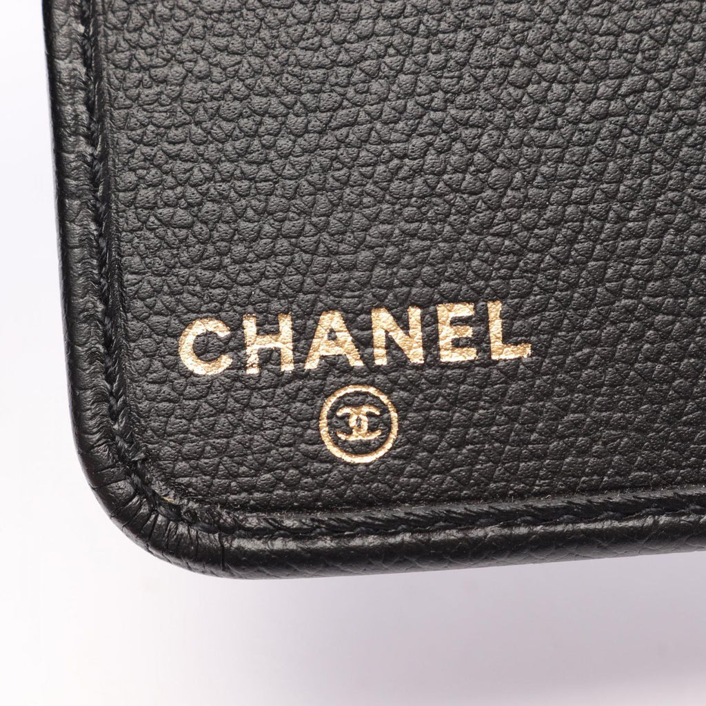 Chanel Notebook Cover Coco Button Agenda Black Leather — view 4