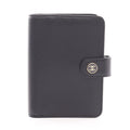Chanel Notebook Cover Coco Button Agenda Black Leather