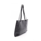Chanel Tote Logo Black Caviar Leather Shoulder — view 2