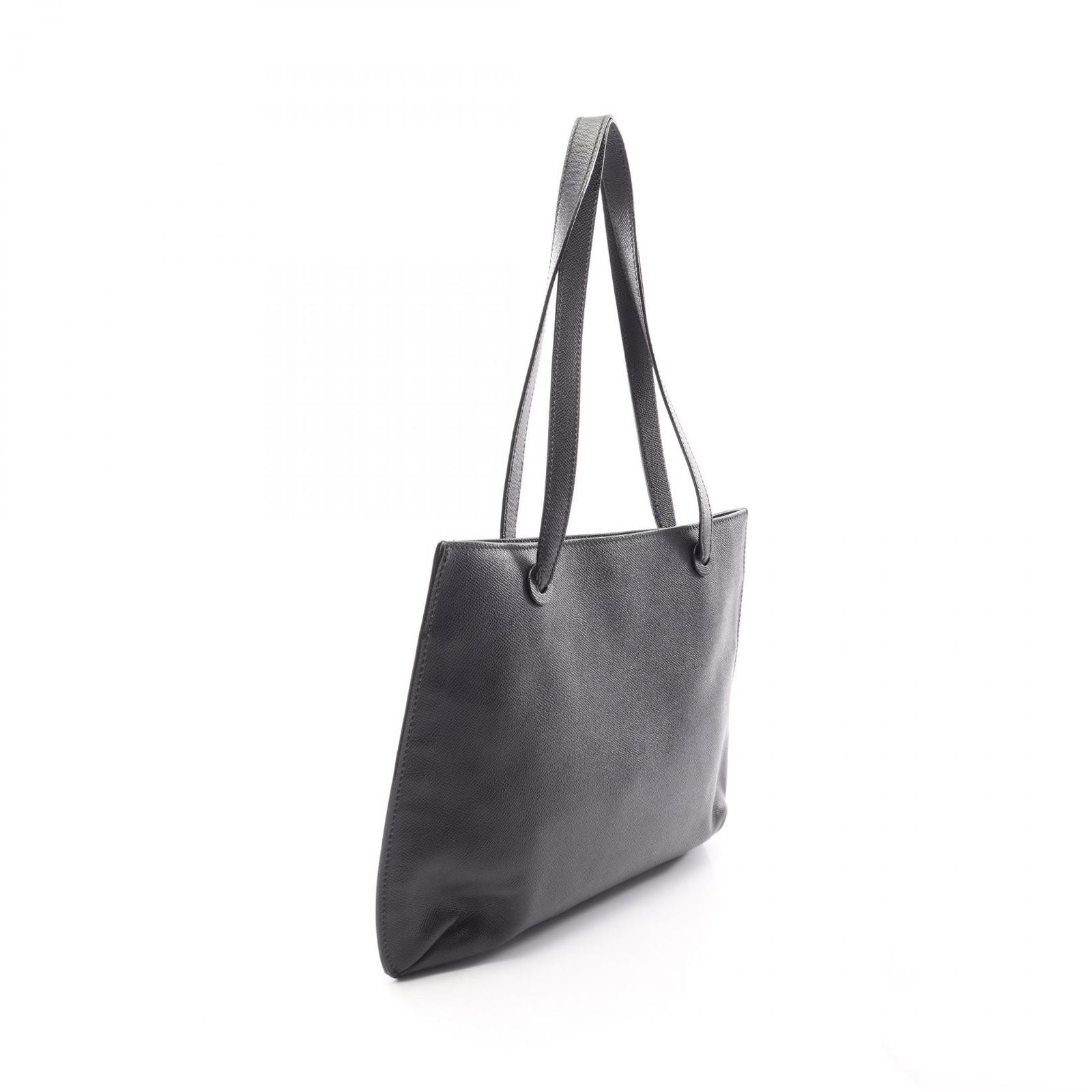 Chanel Tote Logo Black Caviar Leather Shoulder — view 2