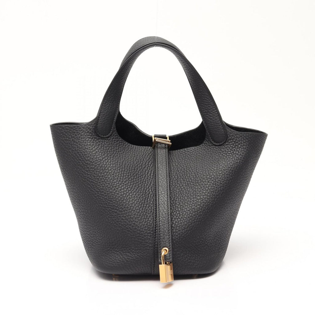 Hermes Handbag Picotin Lock PM Black Leather