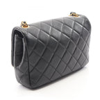 Chanel Shoulder Bag Quilted Black Leather Small Flap Chain — view 2