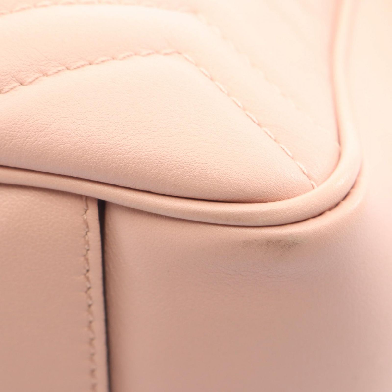 Gucci Shoulder Bag GG Marmont Pink Leather Chain — view 6
