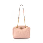 Gucci Shoulder Bag GG Marmont Pink Leather Chain