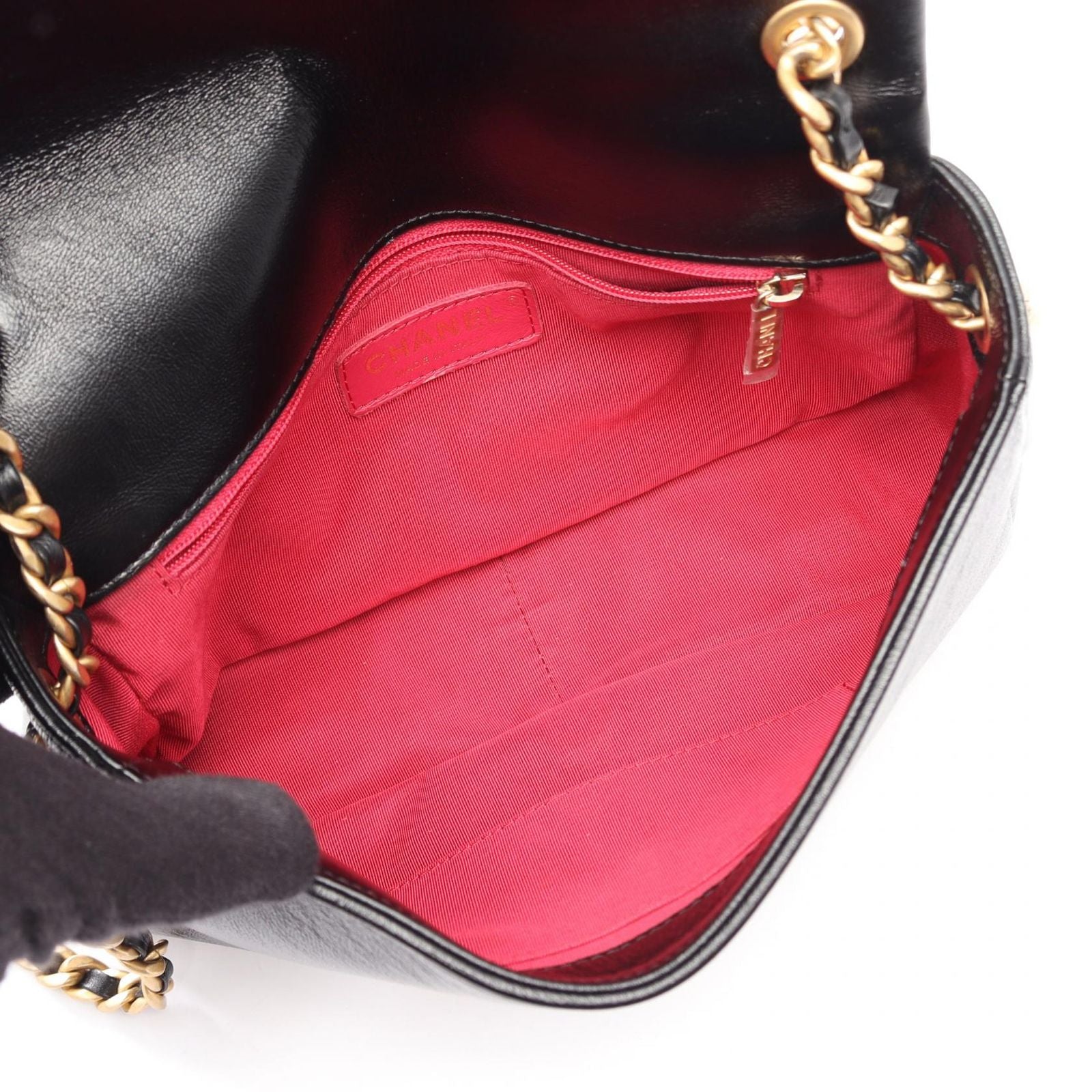 Chanel Shoulder Bag Quilted 2-Way Black Leather Full Flap Chain — view 3