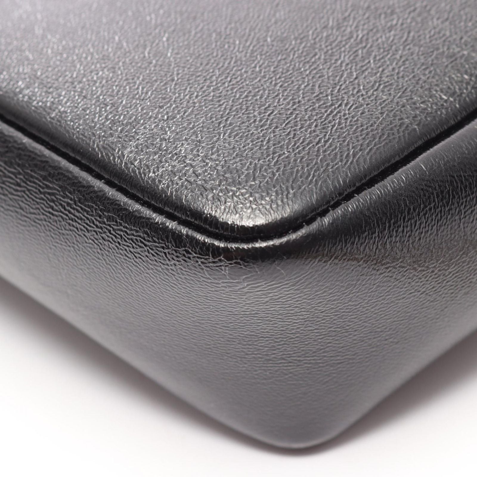 Chanel Shoulder Bag Quilted 2-Way Black Leather Full Flap Chain — view 8
