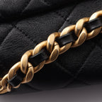 Chanel Shoulder Bag Quilted 2-Way Black Leather Full Flap Chain — view 6