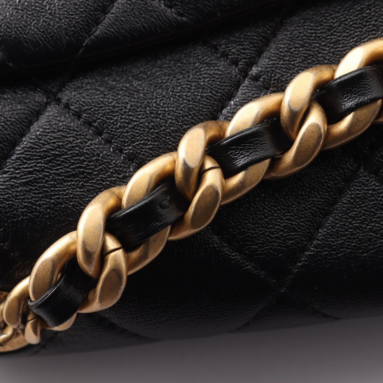 Chanel Shoulder Bag Quilted 2-Way Black Leather Full Flap Chain — view 6