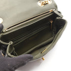 Chanel Shoulder Bag Quilted Dark Khaki Lambskin Small Flap Chain — view 3