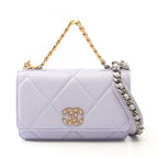 Chanel Shoulder Bag 19 D'isneuf Quilted 2-Way Lavender Lambskin 19 Chain Wallet
