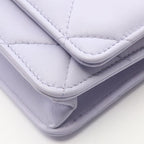 Chanel Shoulder Bag 19 D'isneuf Quilted 2-Way Lavender Lambskin 19 Chain Wallet — view 8