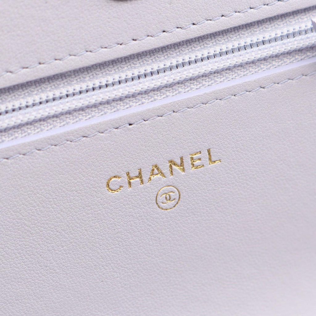 Chanel Shoulder Bag 19 D'isneuf Quilted 2-Way Lavender Lambskin 19 Chain Wallet — view 4