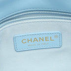 Chanel Shoulder Bag Quilted Light Blue Lambskin Small Flap Chain — view 4