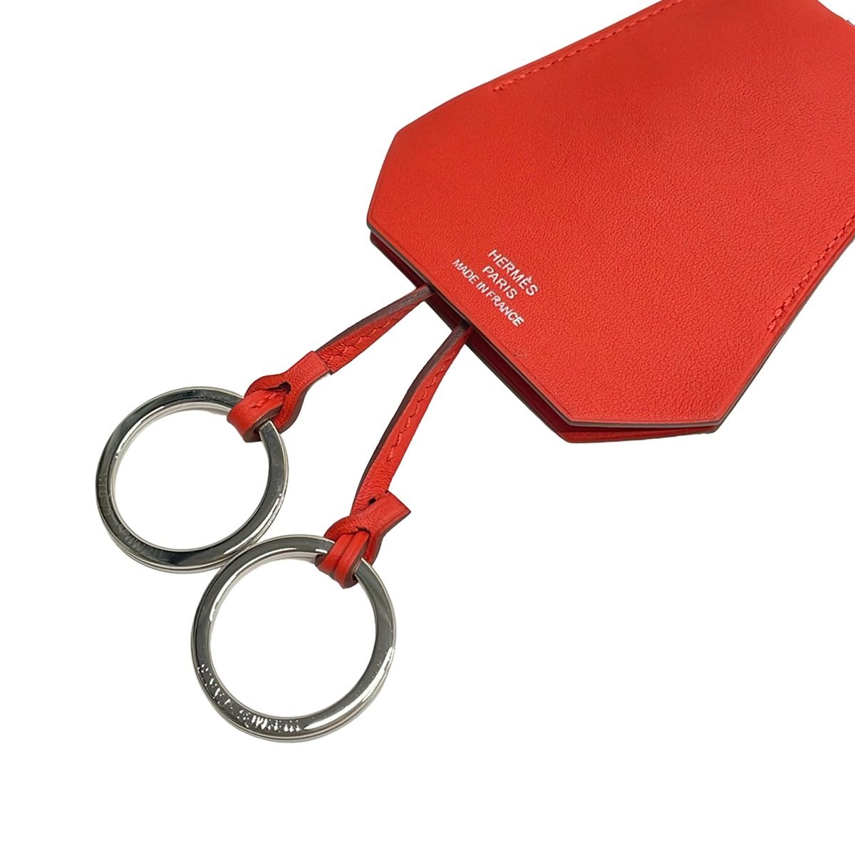 Hermes Necklace Clochette Capucines Silver Key Ring — view 4
