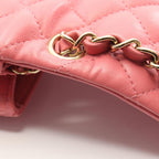 Chanel Shoulder Bag Mini Quilted Pink Lambskin Chain — view 7