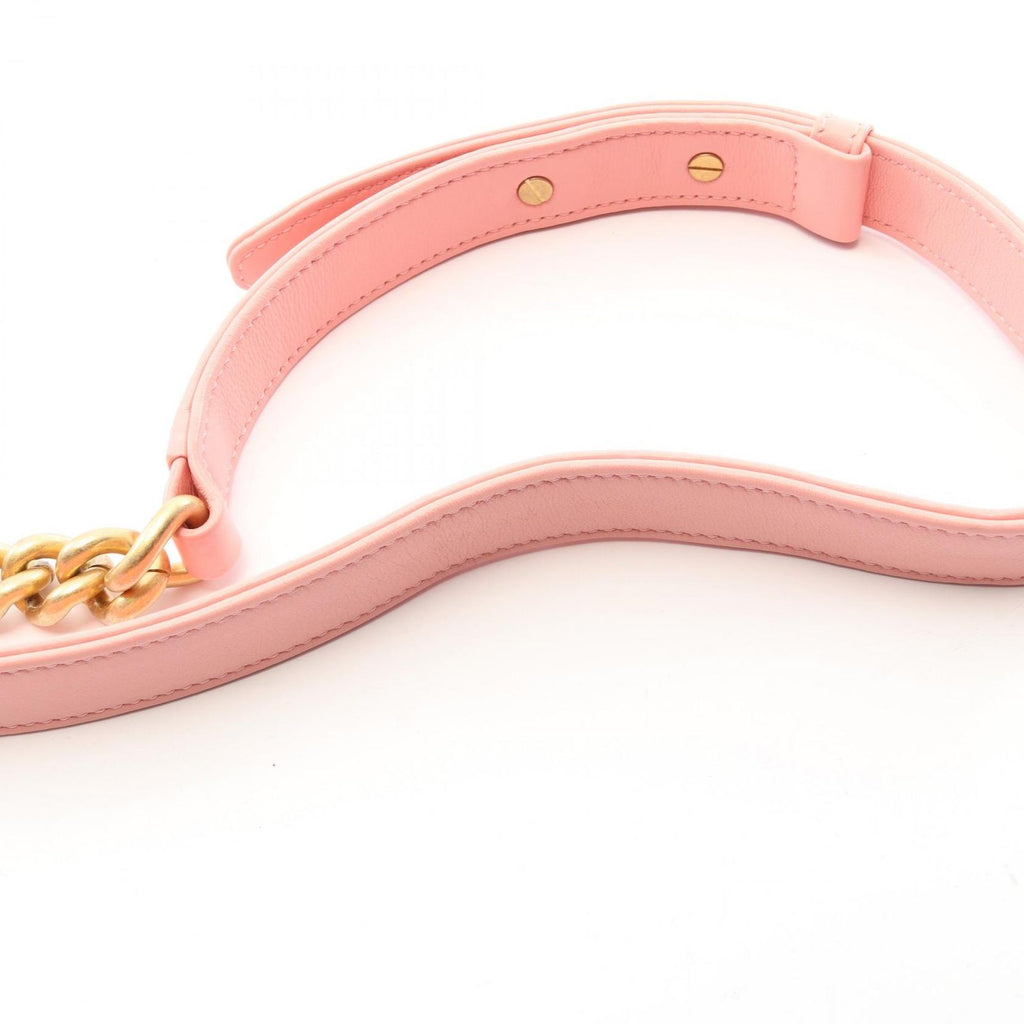 Chanel Shoulder Bag Boy Small Pink Rainbow Leather Boy Stitch Chain — view 7