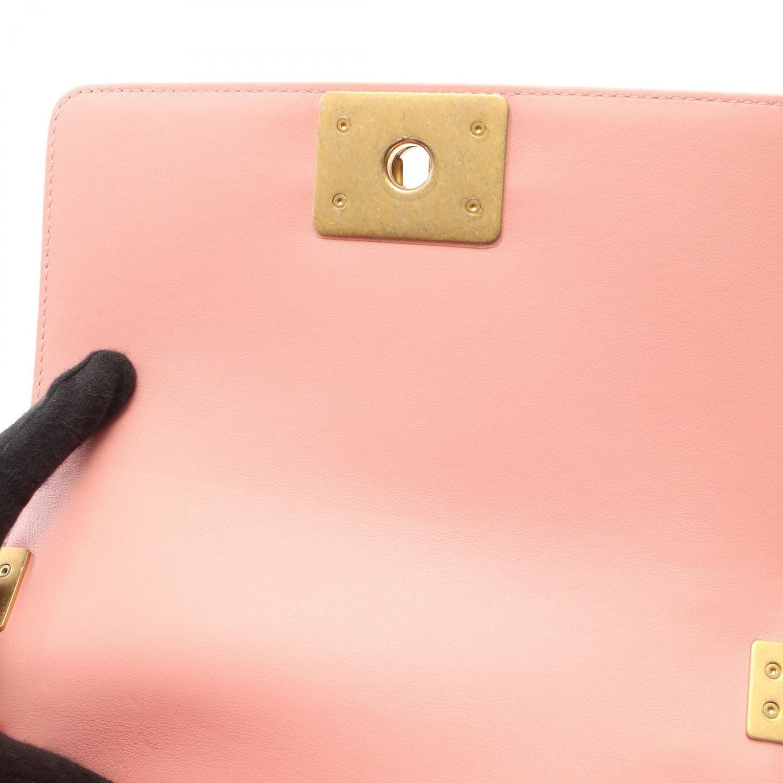 Chanel Shoulder Bag Boy Small Pink Rainbow Leather Boy Stitch Chain — view 9