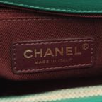 Chanel Shoulder Bag Quilted 2-Way Green Leather Round Flap Chain — view 4