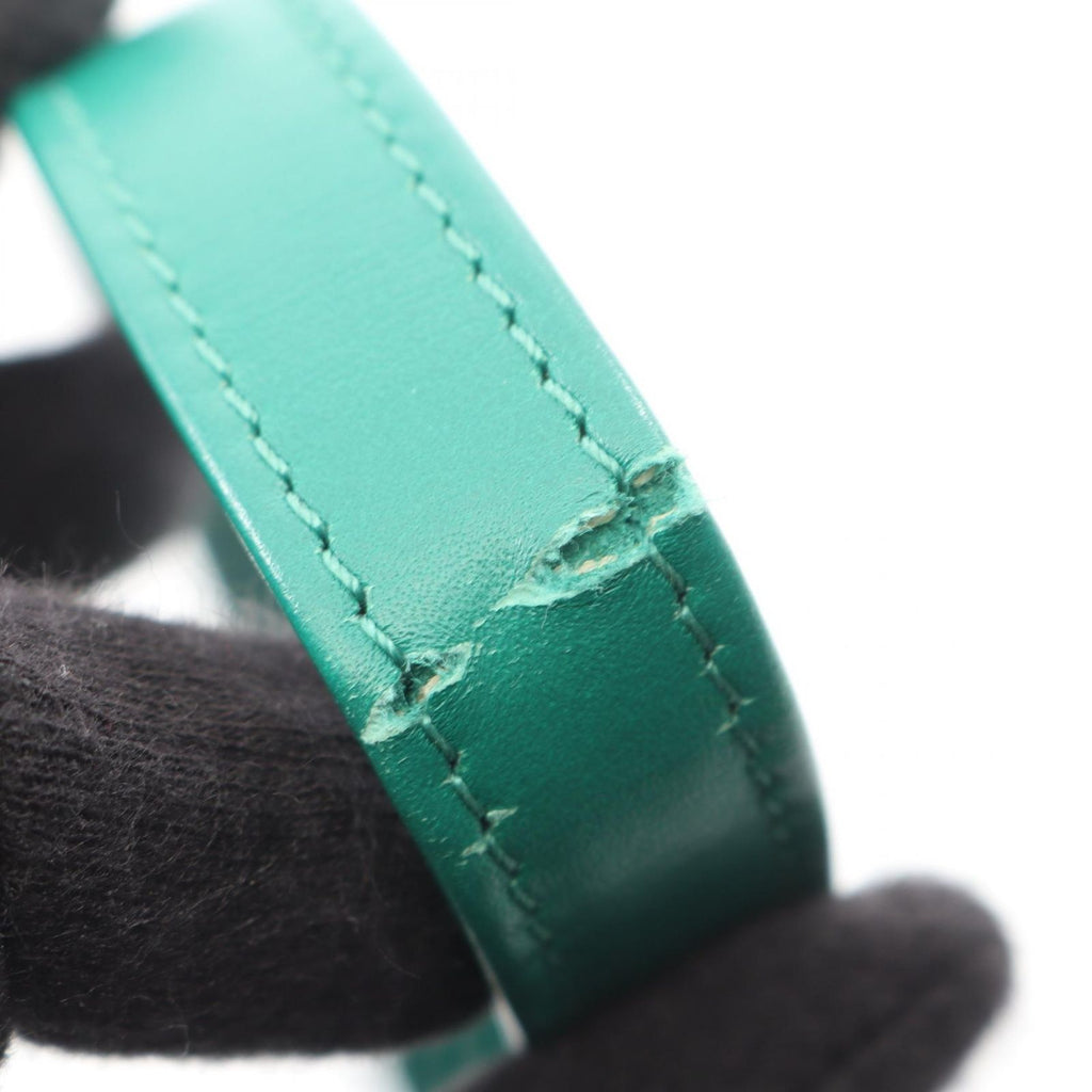 Chanel Shoulder Bag Quilted 2-Way Green Leather Round Flap Chain — view 6
