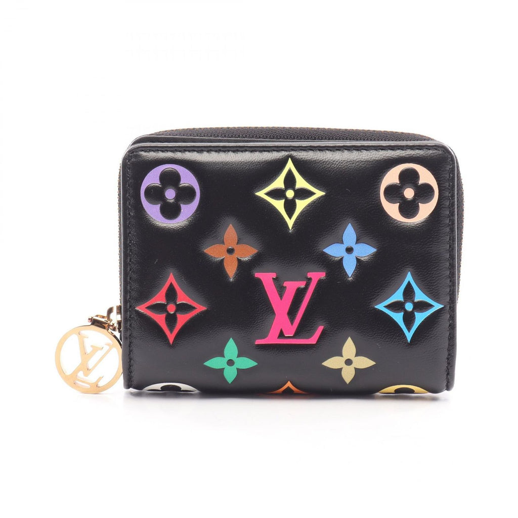 Louis Vuitton Bifold Wallet LV TM Portefeuille Lou Noir Multicolor Leather LV
