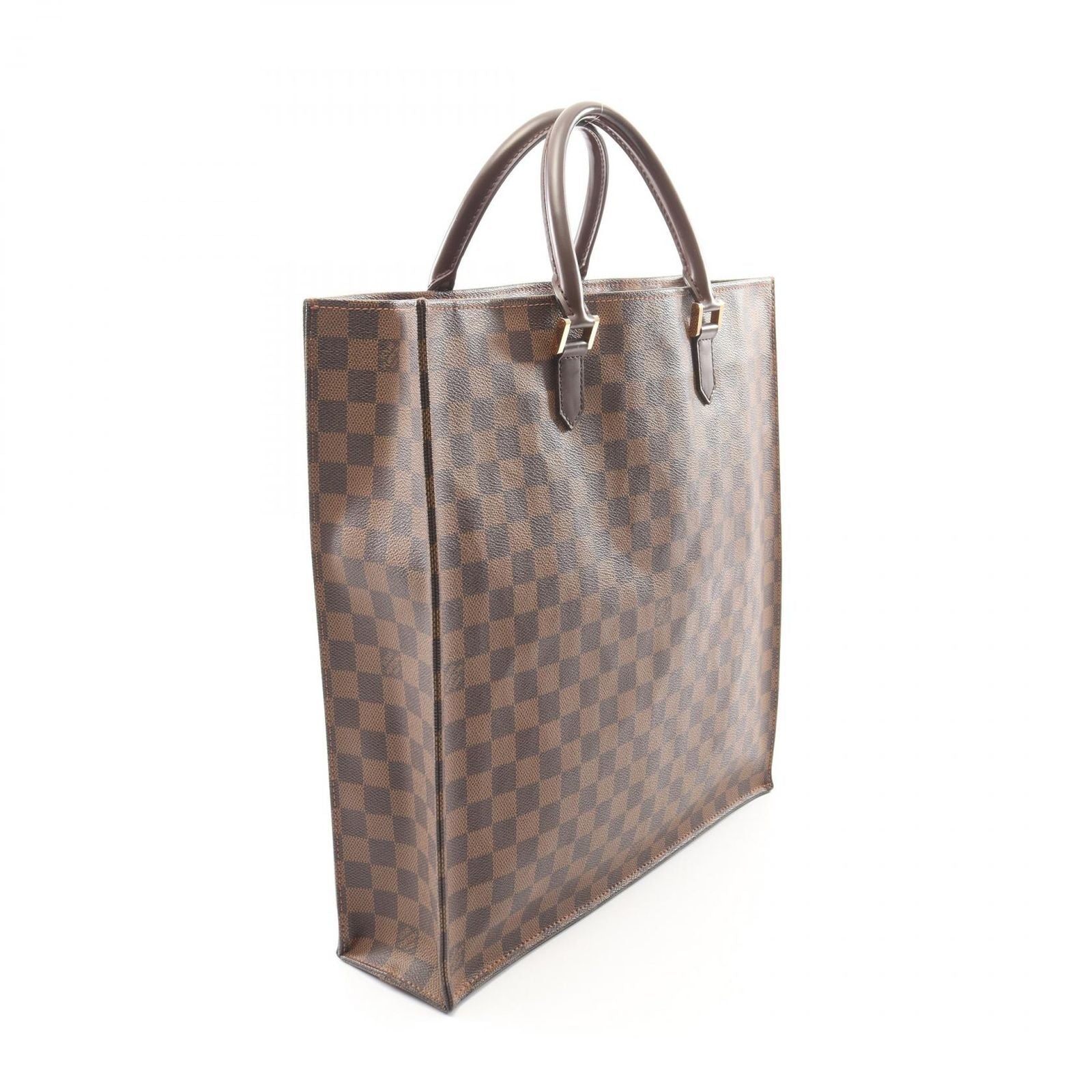 Louis Vuitton Tote Sac Plat Damier Ebene Canvas Leather — view 2
