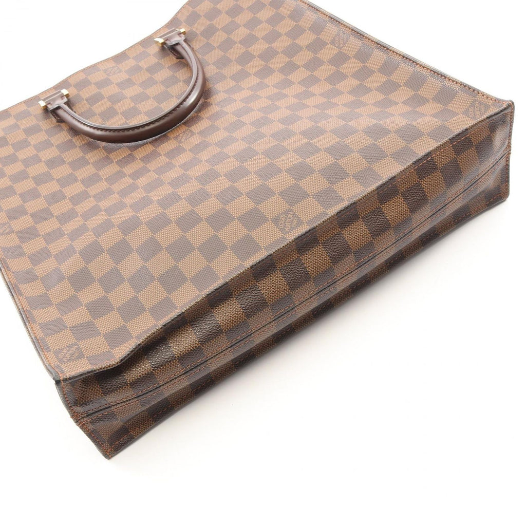Louis Vuitton Tote Sac Plat Damier Ebene Canvas Leather — view 7