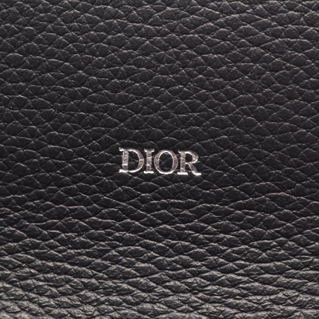 Dior Bifold Wallet Saddle Oblique Navy Black Canvas Leather — view 5