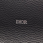 Dior Bifold Wallet Saddle Oblique Navy Black Canvas Leather — view 5