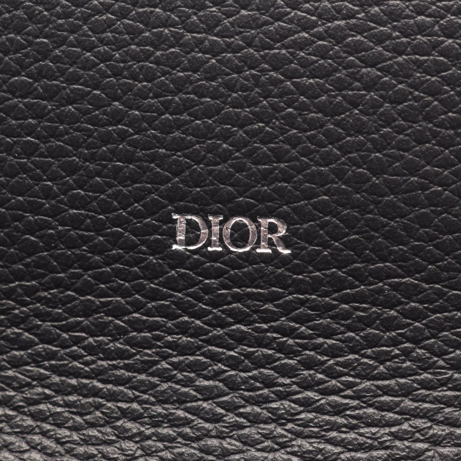 Dior Bifold Wallet Saddle Oblique Navy Black Canvas Leather — view 5
