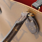 Louis Vuitton Tote On The Go MM Monogram Giant Reverse 2-Way Canvas Leather — view 8