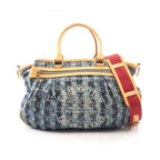Louis Vuitton Handbag Cavalier GM 2-Way Blue Denim Leather Cabas Reyet GM