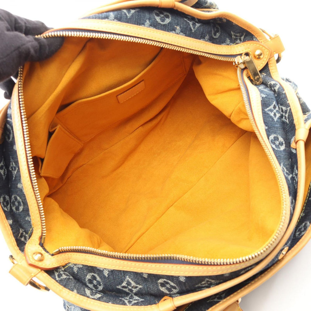 Louis Vuitton Handbag Cavalier GM 2-Way Blue Denim Leather Cabas Reyet GM — view 3