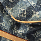 Louis Vuitton Handbag Cavalier GM 2-Way Blue Denim Leather Cabas Reyet GM — view 8