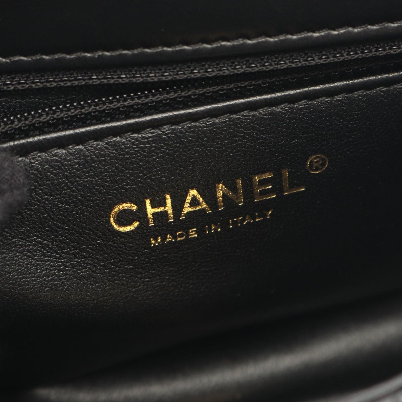 Chanel Shoulder Bag Quilted Black Lambskin Mini Chain — view 4