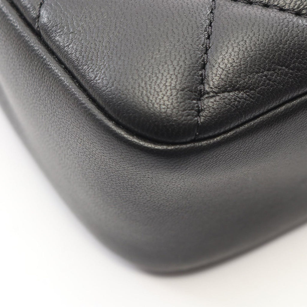 Chanel Shoulder Bag Quilted Black Lambskin Mini Chain — view 7