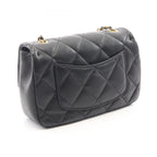 Chanel Shoulder Bag Quilted Black Lambskin Mini Chain — view 2