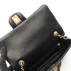 Chanel Shoulder Bag Quilted Black Lambskin Mini Chain — view 6