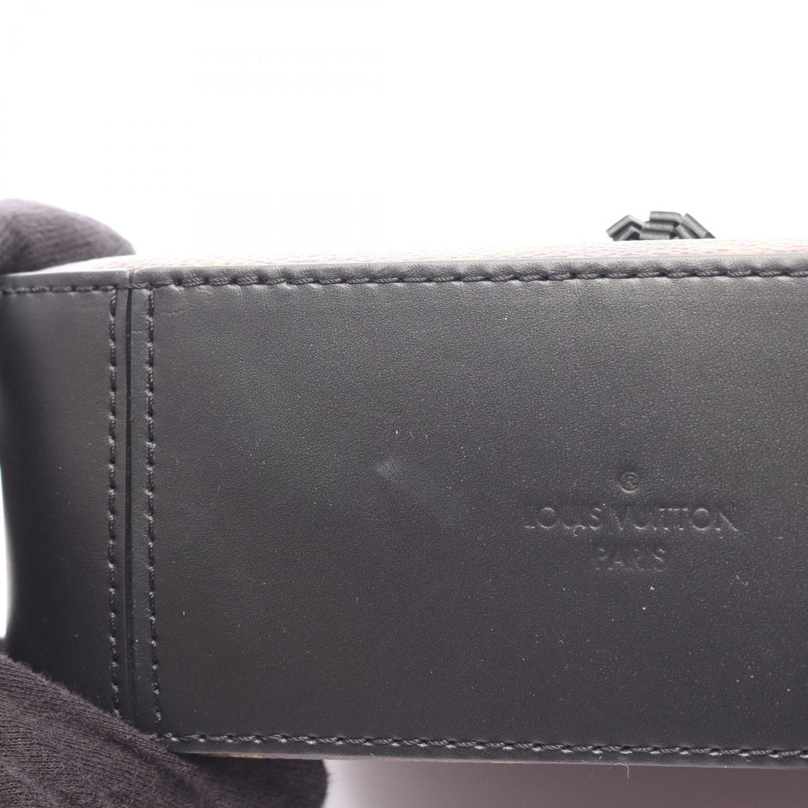 Louis Vuitton Shoulder Bag Saintonge 2-Way Noir Canvas Leather — view 6