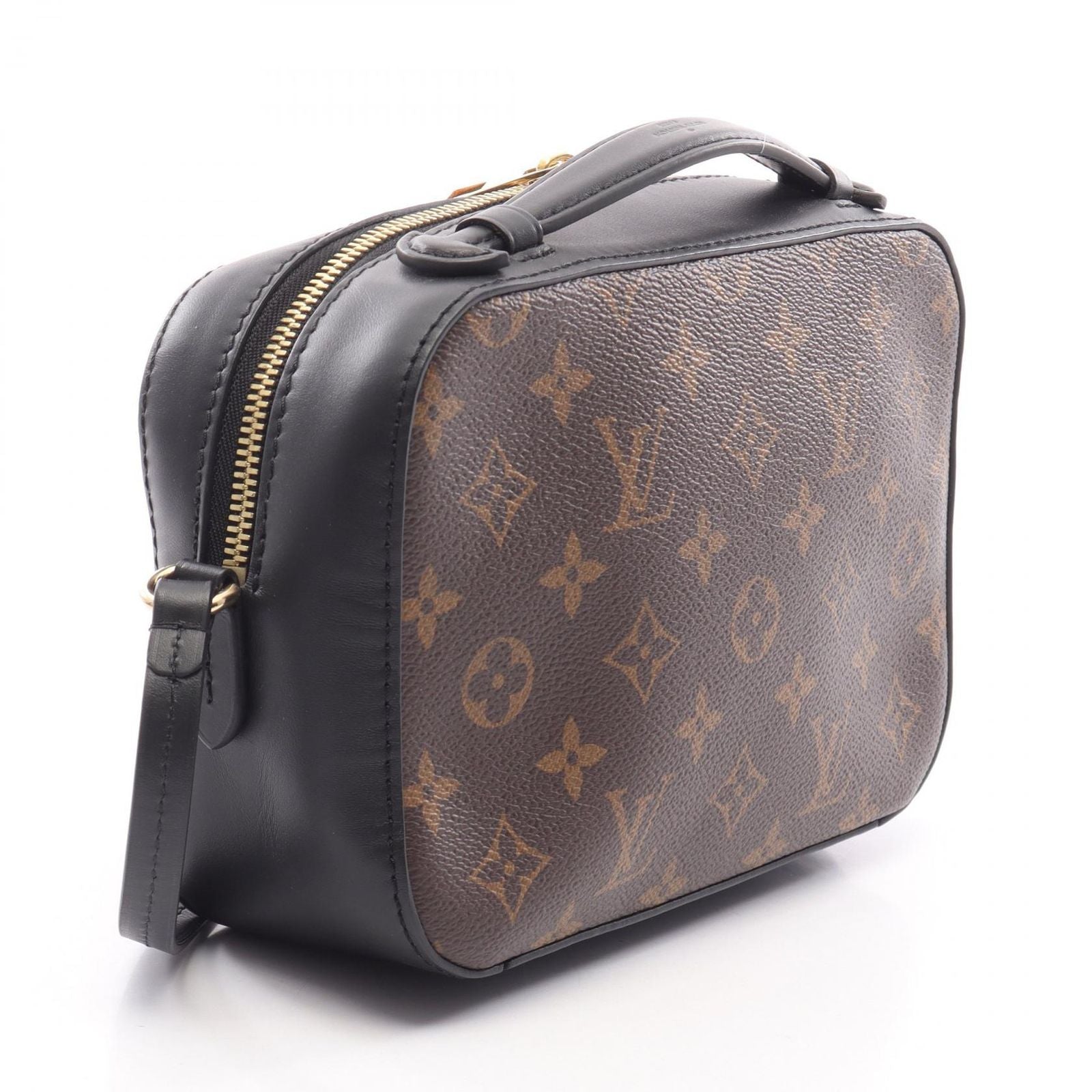 Louis Vuitton Shoulder Bag Saintonge 2-Way Noir Canvas Leather — view 2