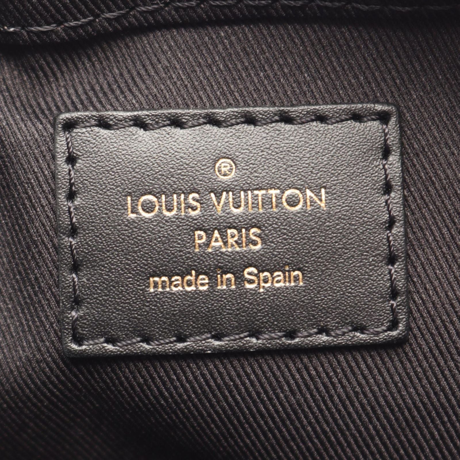 Louis Vuitton Shoulder Bag Saintonge 2-Way Noir Canvas Leather — view 4