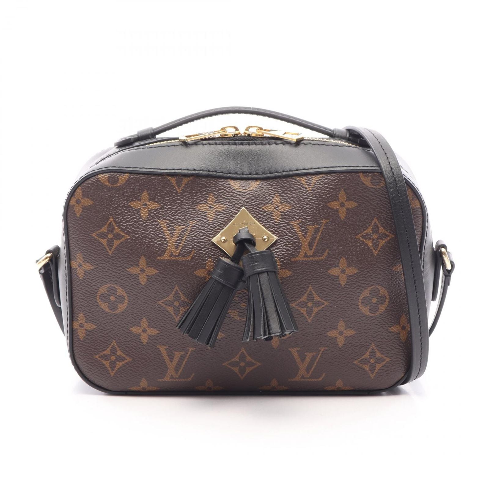 Louis Vuitton Shoulder Bag Saintonge 2-Way Noir Canvas Leather