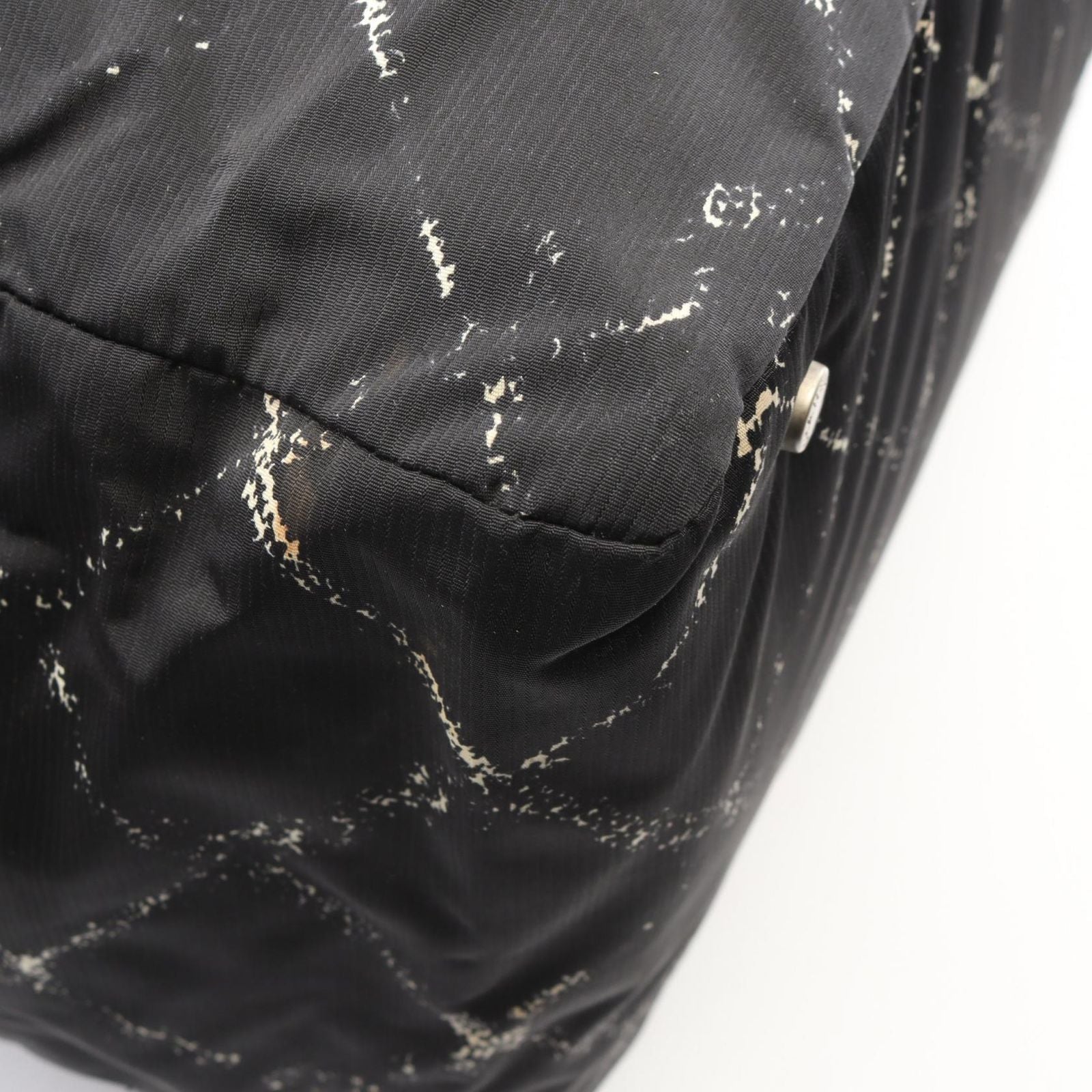Chanel Boston Bag Vintage Travel Line Black Nylon — view 8