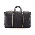 Chanel Boston Bag Vintage Travel Line Black Nylon