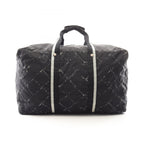 Chanel Boston Bag Vintage Travel Line Black Nylon