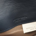 Bottega Veneta Business Card Holder Intrecciato Navy Leather — view 4